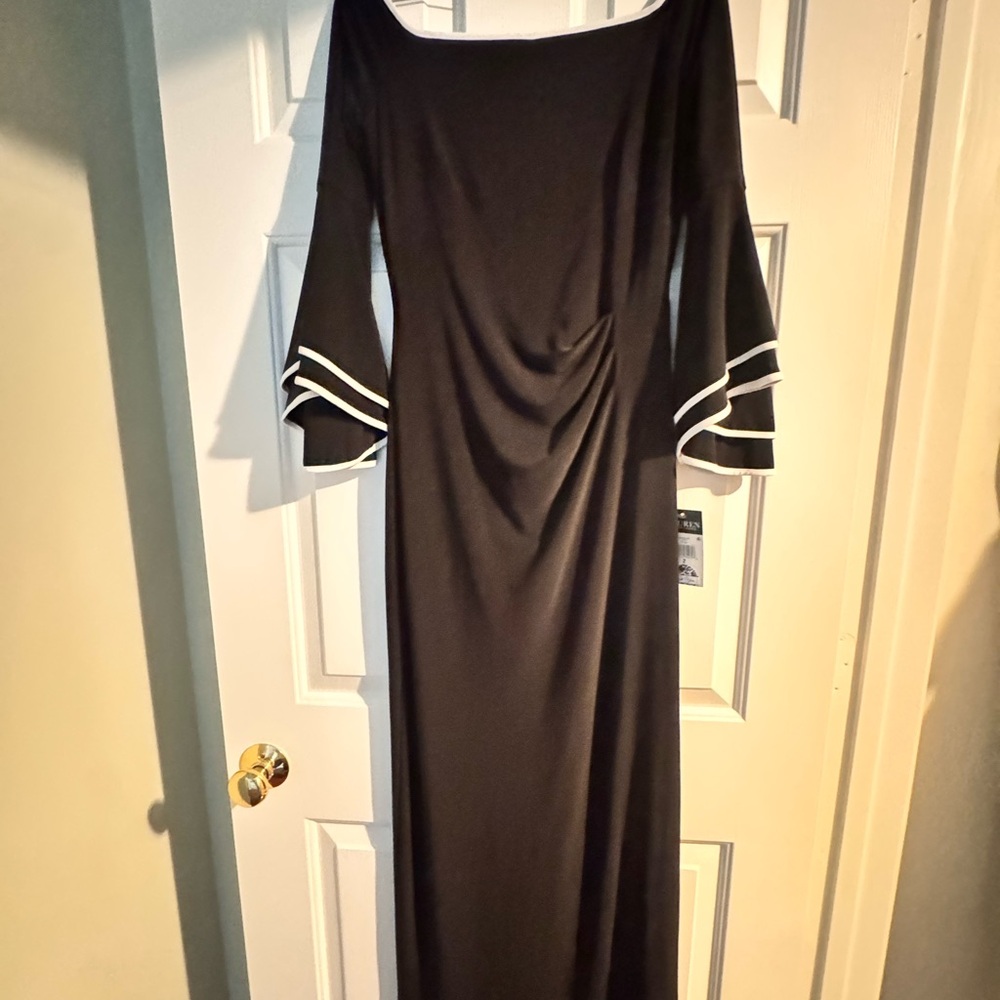 Ralph Lauren Black Dress with White Trim